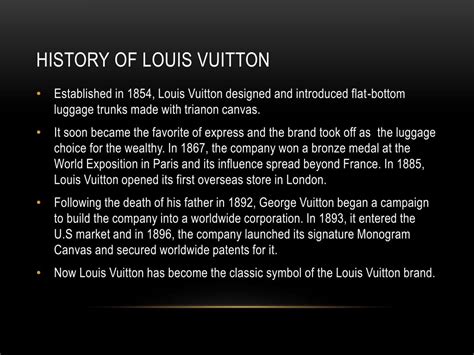 brief history of louis vuitton.